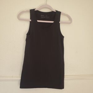 Pact Womens Organic Cotton Stretch Tank Top Size S Black Sustainable Eco Casual